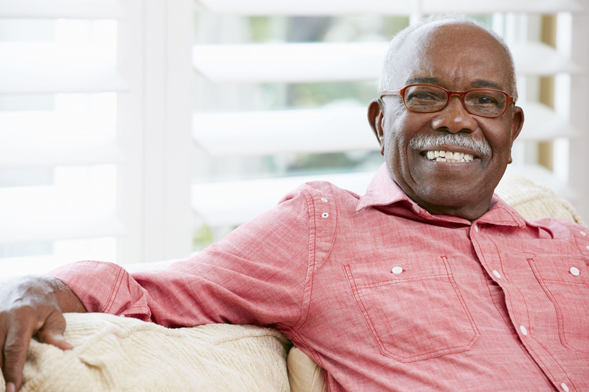 portrait of happy senior man at home portrait of happy senior man at home